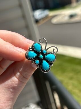 Turquoise Butterfly Ring